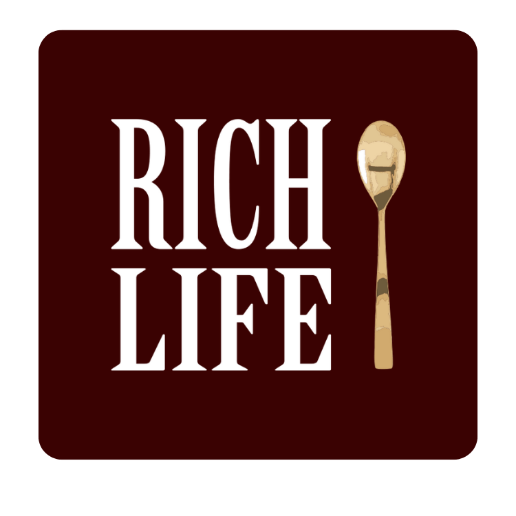 rich life logo white